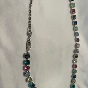 Multi color fine Austrian Crystal necklace. Perfect condition!